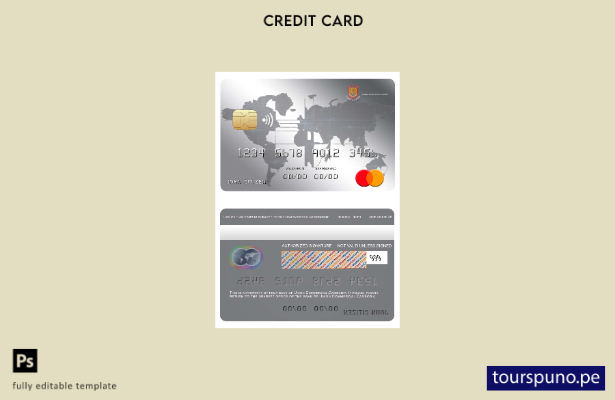 lista para imprimir plantilla de mastercard del banco comercial de la Unión de C